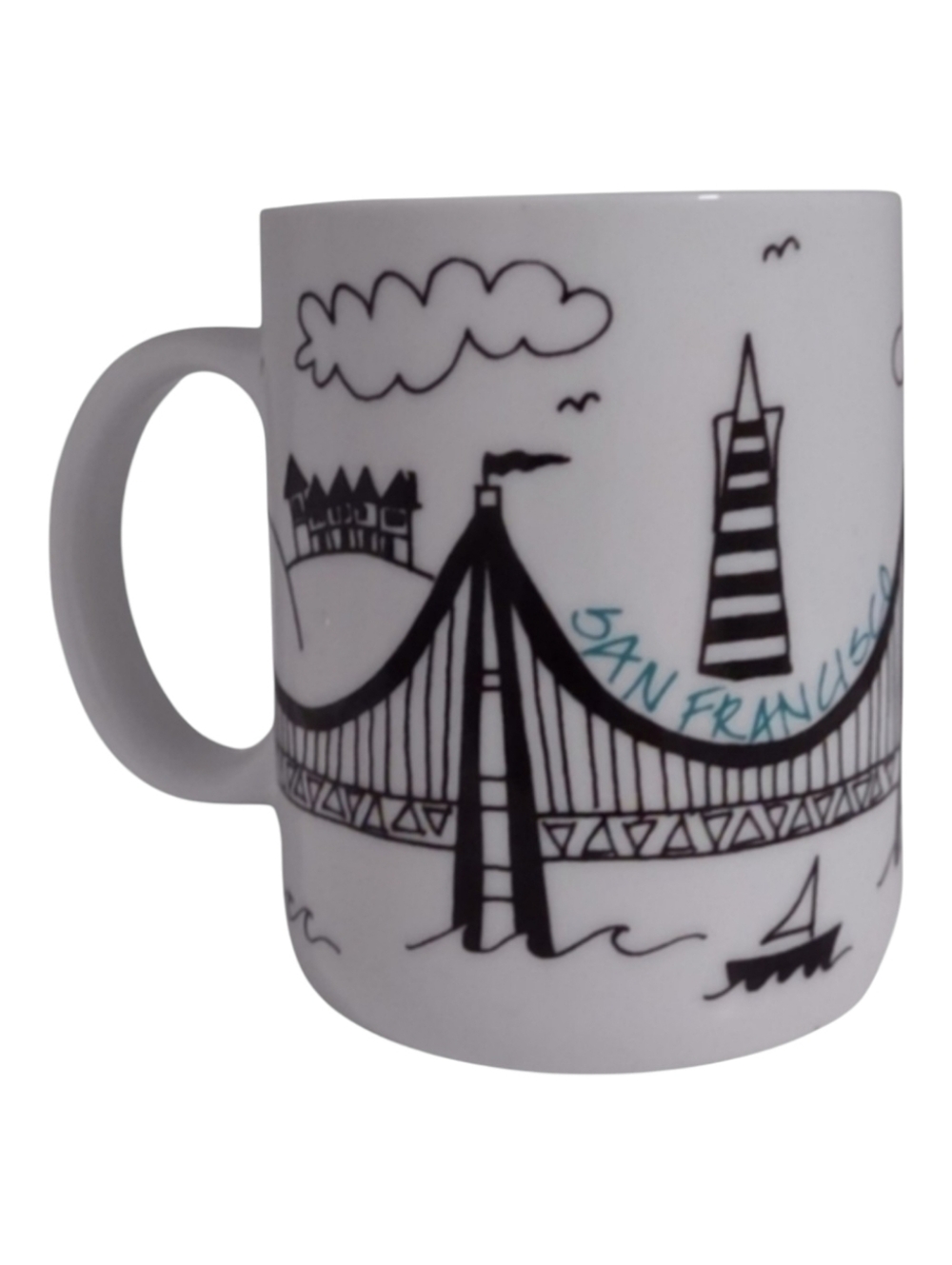Cordon Bleu Mug San Francisco Skyline BIA  California Golden Gate Bridge